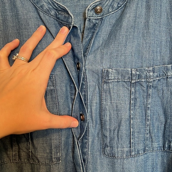 Banana Republic Factory Denim Long-Sleeve Shirt Dress - Picture 5 of 11